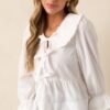 Calm Reflections Cotton Ivory Blouse