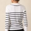 Breathe In White & Black Stripe Cardigan