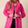 Breath of Fresh Air Hot Pink Faux Fur Coat