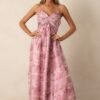 Blooming In Essence Pink Floral Maxi Dress