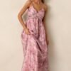 Blooming In Essence Pink Floral Maxi Dress