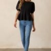 Beneath The Canopy Black Puff Sleeve Sweater