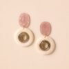 Blush Hour Light Pink Pearlescent Drop Earrings
