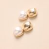 Blissful Days Ivory Pearl Gold Textured Drop Earrings