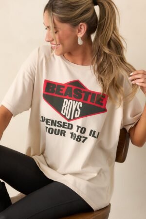 Beastie Boys Licensed To Ill Ivory 1987 Tour Merch Tee