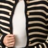 Caught In Between Black Stripe Knit Cardigan