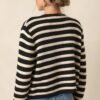 Caught In Between Black Stripe Knit Cardigan