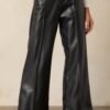 Back And Better Black Faux Leather Pants