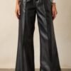 Back And Better Black Faux Leather Pants