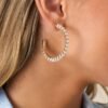 Bright Moments Ivory Faux Pearl Hoop Earrings