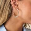Bright Moments Ivory Faux Pearl Hoop Earrings