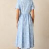 Believe It Cotton Light Blue Toile Maxi Dress