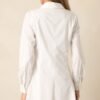 Business Brunch Cotton Ivory Button Front Mini Dress