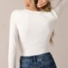 Center Of Attention White Bodysuit
