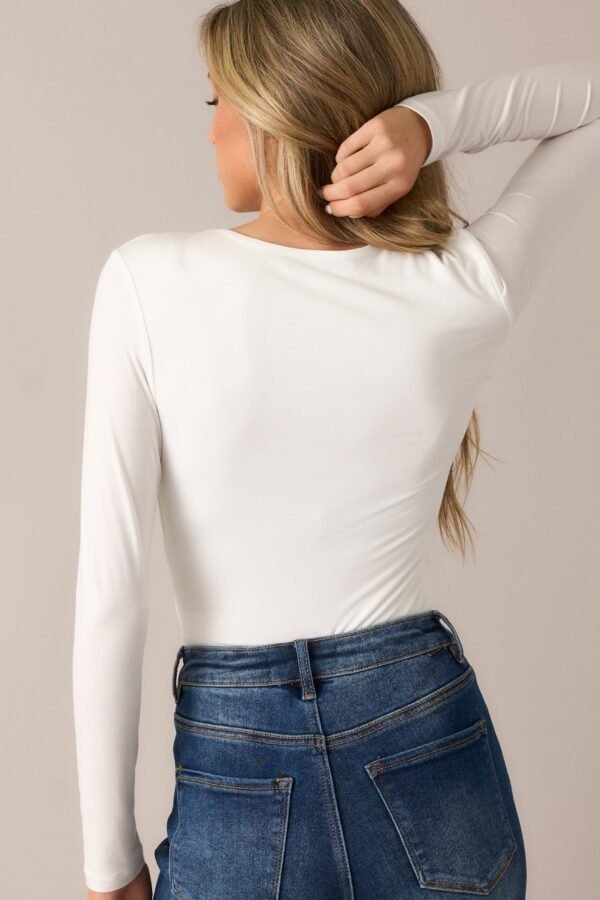Center Of Attention White Bodysuit