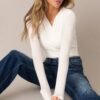Center Of Attention White Bodysuit