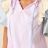 Boat Ride Pink Multi Stripe Blouse