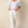 Boat Ride Pink Multi Stripe Blouse