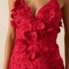 Because Of You Red Jacquard Mini Dress