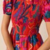 Catching Flights Cotton Orange Multi Print Maxi Dress