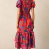 Catching Flights Cotton Orange Multi Print Maxi Dress