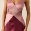 Celestial Skies Mauve Mist Satin Maxi Dress