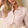 Brighter Days Pink Stripe Button Front Top