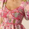 Catching The Sunset Pink Cotton Patchwork Top