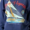 Bon Voyage Washed Indigo Blue Boyfriend Sweatshirt