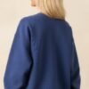 Bon Voyage Washed Indigo Blue Boyfriend Sweatshirt