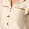 Bed & Breakfast Taupe Button Front Mini Dress