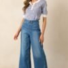 Bayside Brunch Blue Stripe Knit Top