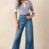Bayside Brunch Blue Stripe Knit Top