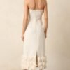 Caught In The Moment Ivory Tweed Strapless Midi Dress