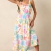 Calming Tides Ivory Multi Tropical Print Maxi Dress