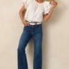 Bianca White Cotton Embroidered Scallop Top
