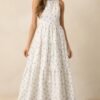Blooming Garden Ivory Floral Tiered Maxi Dress