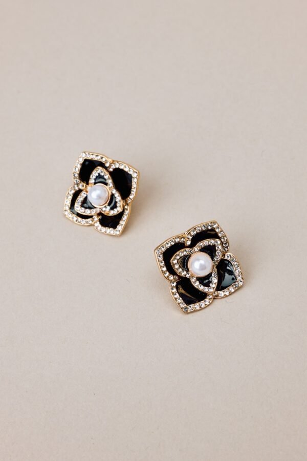 Celebrating The Journey Black & Gold Pearl Earrings