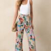 Castaway Calm Multi Tropical Print Pants