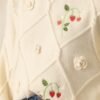 Berry Breeze Ivory Embroidered Sweater