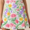 Carrington Reversible Garden Party Floral Cotton Wrap Skirt