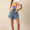 Blondie Bleach White Atomic Ringer Tee