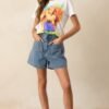 Blondie Bleach White Atomic Ringer Tee