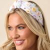 Being Authentic White Floral Bead Knot Headband