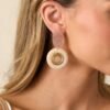 Blush Hour Light Pink Pearlescent Drop Earrings