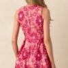 Celebrate Every Day Rose Pink Floral Embroidered Mini Dress
