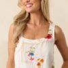 Carried By The Wind Ivory Floral Patchwork Sleeveless Top