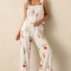 Carried By The Wind Ivory Floral Patchwork Sleeveless Top