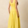 Better Late Than Never Yellow Sleeveless Midi Dress