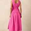 Better Late Than Never Hot Pink Sleeveless Midi Dress